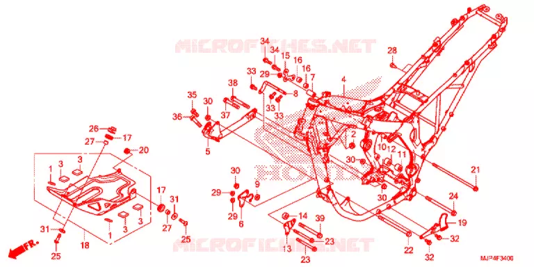 FRAME CHASSIS Honda MOTO 1000 AFRICA-TWIN 2017  CRF1000DH
