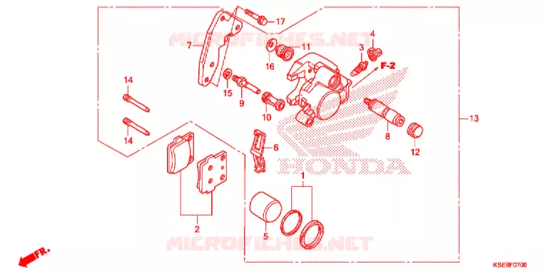 VOOR REMKLAUW Honda MOTO 150 CRF 2017  CRF150RH