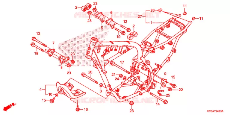 FRAME CHASSIS Honda MOTO 230 CRF 2018  CRF230FH