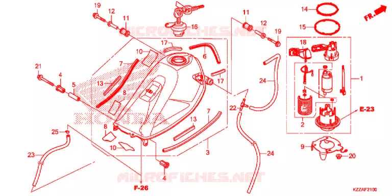 BENZINE TANK (CRF250L/LA) Honda MOTO 250 CRF 2017  CRF250LAH