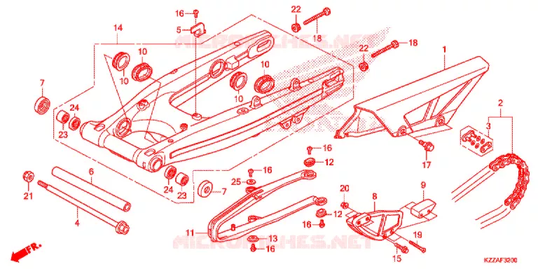 ZWAAI-ARM/KETTINGKAST Honda MOTO 250 CRF 2017  CRF250LH