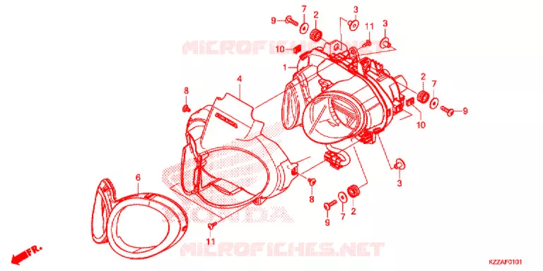 KOPLAMP (CRF250RL/RLA) Honda MOTO 250 CRF 2017  CRF250RLAH
