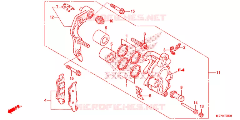 VOOR REMKLAUW Honda MOTO 450 CRF 2018  CRF450XH