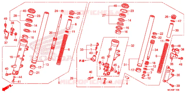 VOOR VORK Honda MOTO 1800 GOLD-WING 2017  GL1800H