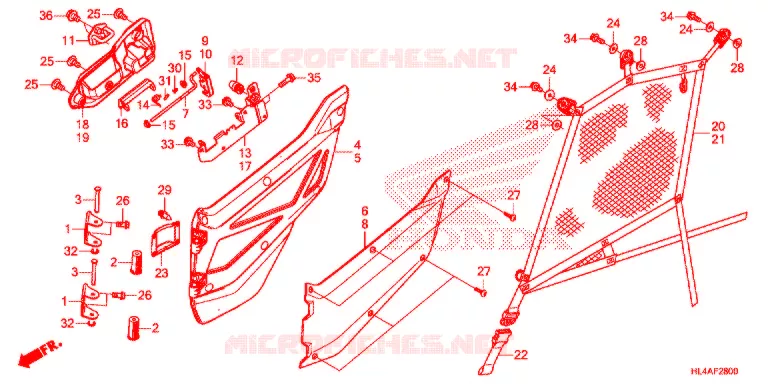 VOORPORTIER Honda ATV 1000 PIONEER 2017  SXS1000M3PH