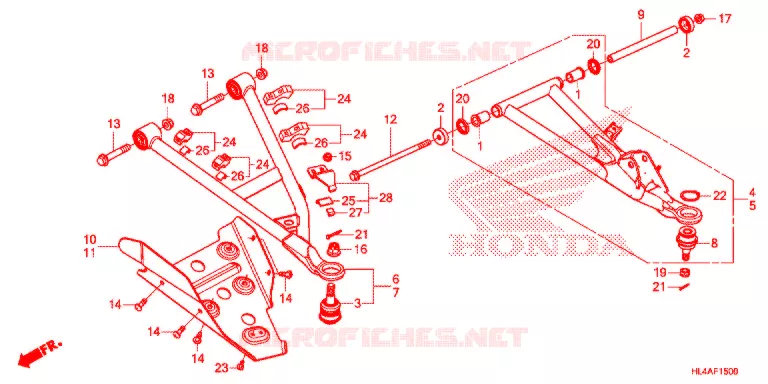 VOOR ARM Honda ATV 1000 PIONEER 2017  SXS1000M3PH