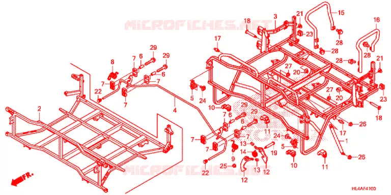 BED SET Honda ATV 1000 PIONEER 2017  SXS1000M5DH