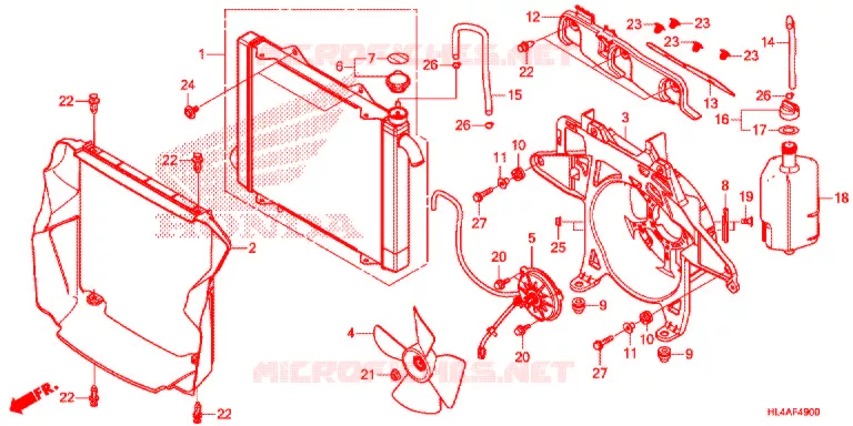 RADIATOR Honda ATV 1000 PIONEER 2017  SXS1000M5LH