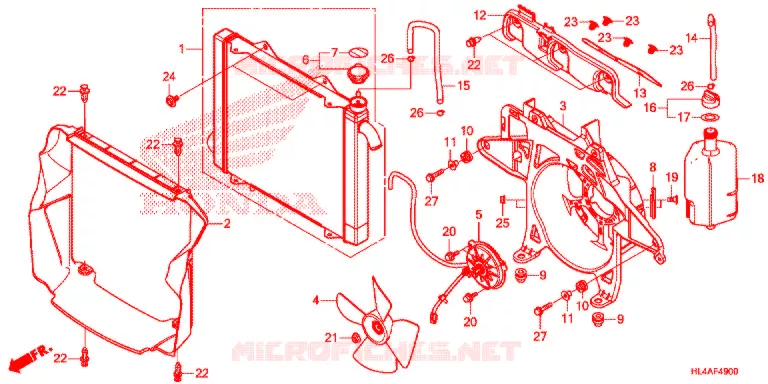 RADIATOR Honda ATV 1000 PIONEER 2017  SXS1000M5PH