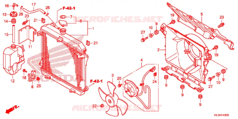 RADIATOR Honda ATV 700 PIONEER 2017  SXS700M2DH
