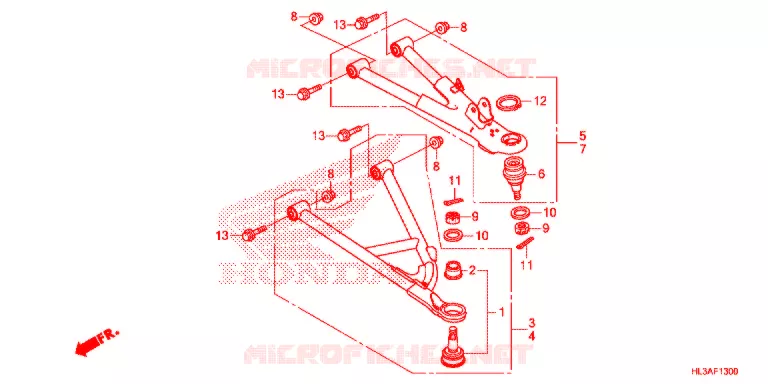 VOOR ARM Honda ATV 700 PIONEER 2017  SXS700M2DH