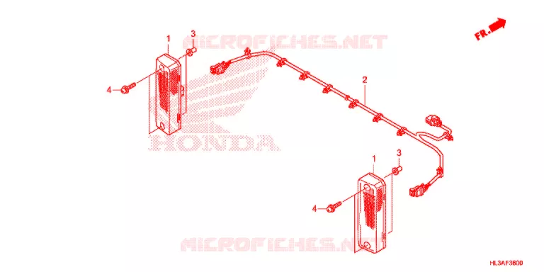 ACHTERLICHT(2) Honda ATV 700 PIONEER 2017  SXS700M2DH