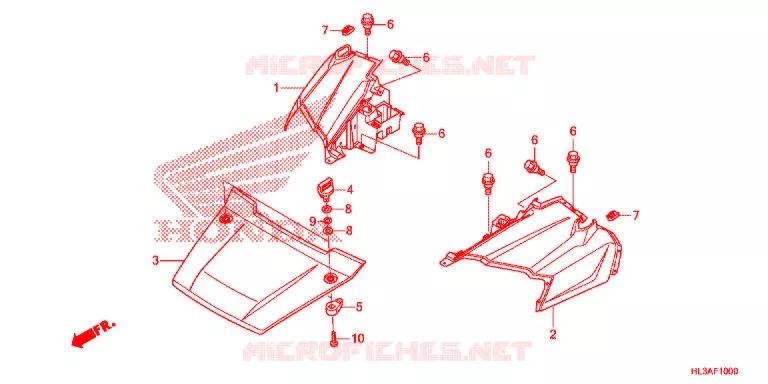 VOORSPATBORD / TREEPLANK Honda ATV 700 PIONEER 2017  SXS700M2H