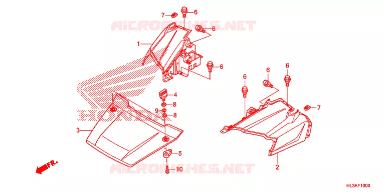 VOORSPATBORD / TREEPLANK Honda ATV 700 PIONEER 2017  SXS700M4DH