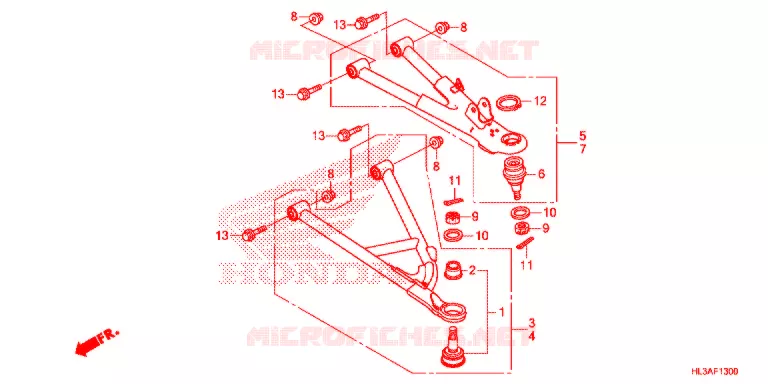 VOOR ARM Honda ATV 700 PIONEER 2017  SXS700M4DH