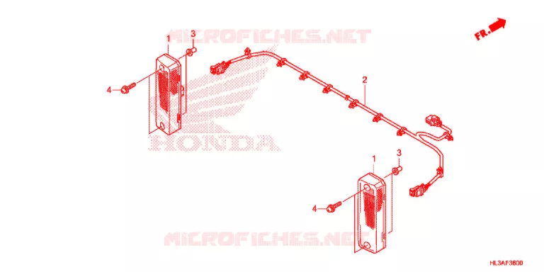 ACHTERLICHT(2) Honda ATV 700 PIONEER 2017  SXS700M4DH