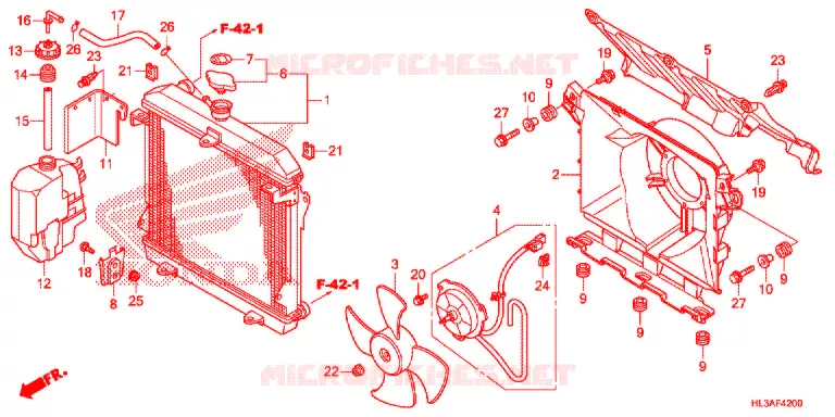 RADIATOR Honda ATV 700 PIONEER 2017  SXS700M4H