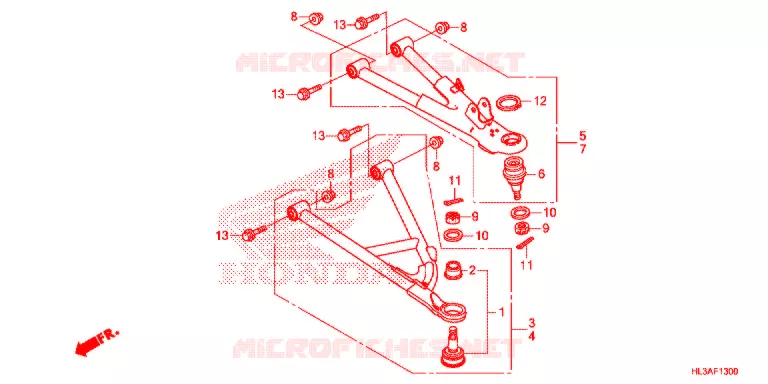 VOOR ARM Honda ATV 700 PIONEER 2017  SXS700M4H
