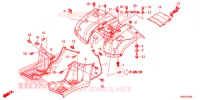 ACHTER STROOMLIJNKAP voor Honda TRX 250 FOURTRAX RECON Electric Shift 2017