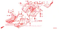 ACHTER STROOMLIJNKAP voor Honda TRX 250 FOURTRAX RECON Electric Shift 2017