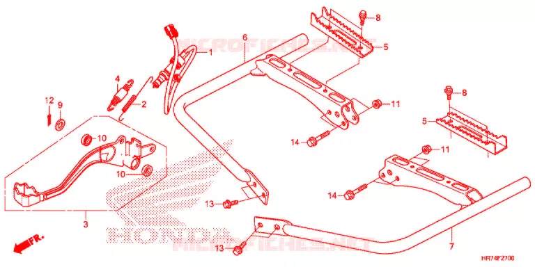 OPSTAP/PEDAAL Honda ATV 420 FOURTRAX 2017  TRX420FA6H