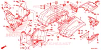 ACHTER STROOMLIJNKAP voor Honda FOURTRAX 500 FOREMAN ES PS 2017