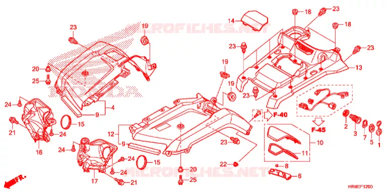 VOORSPATBORD Honda ATV 500 FOURTRAX 2017  TRX500FM1H