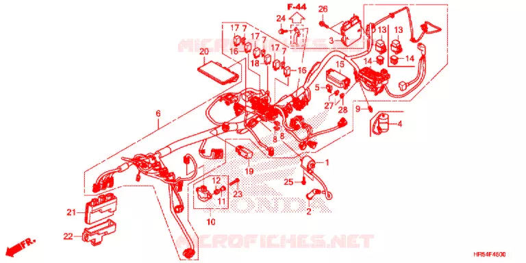 BEDRADINGSBUNDEL/ACCU Honda ATV 500 FOURTRAX 2017  TRX500FM6H