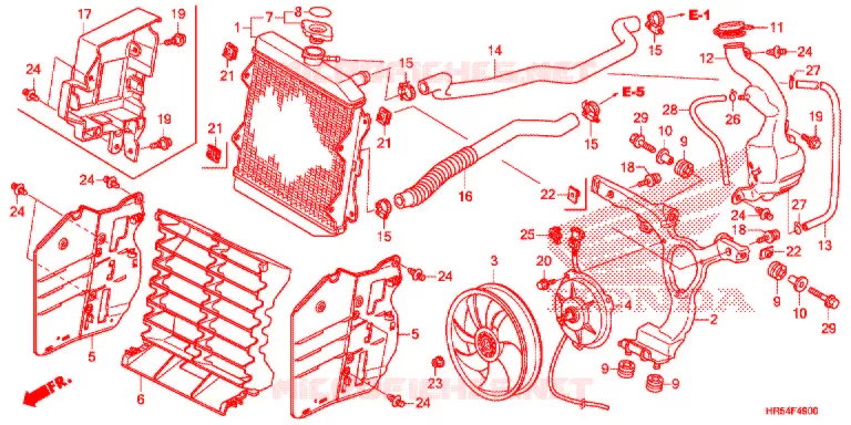 RADIATOR Honda ATV 500 FOURTRAX 2017  TRX500FM6H