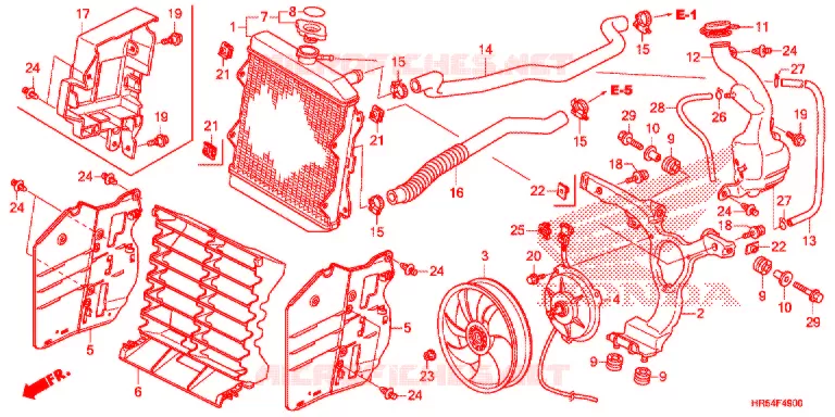 RADIATOR Honda ATV 500 FOURTRAX 2017  TRX500FM6H