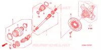 ACHTER VORK/PROPELLERAS(2) voor Honda FOURTRAX 650 RINCON 2004