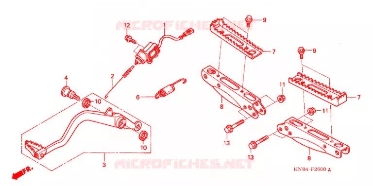 OPSTAP/PEDAAL Honda ATV 650 FOURTRAX 2004  TRX650FGA4