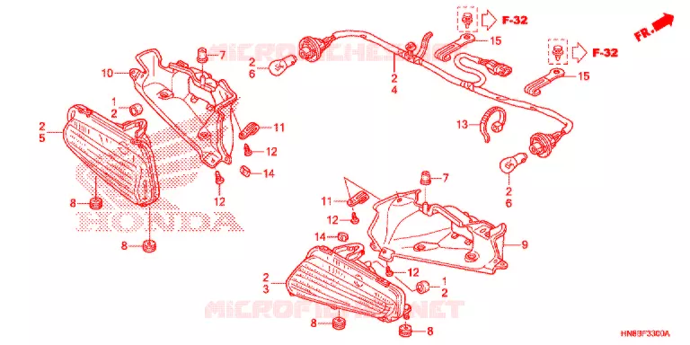 ACHTERLICHT(2) Honda ATV 680 FOURTRAX 2010  TRX680FAA