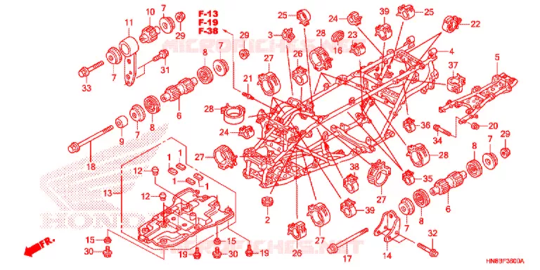 FRAME CHASSIS Honda ATV 680 FOURTRAX 2012  TRX680FAC