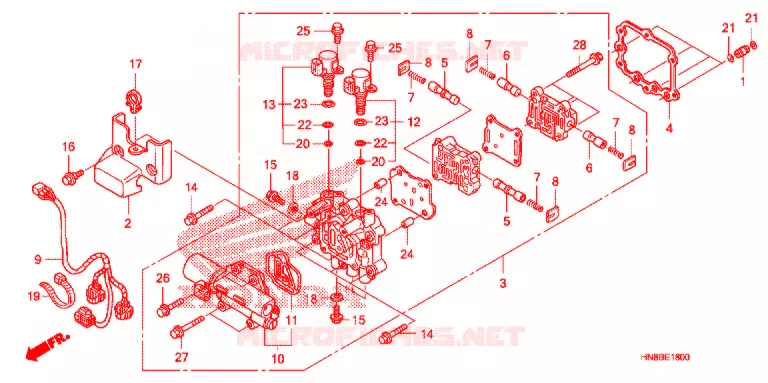 HOOFDKLEP BEHUIZING Honda ATV 680 FOURTRAX 2013  TRX680FAD