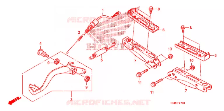 OPSTAP/PEDAAL Honda ATV 680 FOURTRAX 2016  TRX680FAG