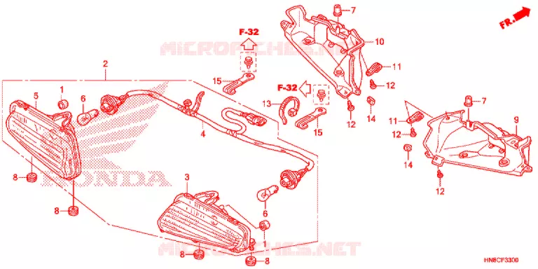 ACHTERLICHT(2) Honda ATV 680 FOURTRAX 2017  TRX680FAH
