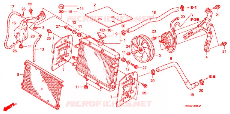 RADIATOR Honda ATV 680 FOURTRAX 2006  TRX680FGA6
