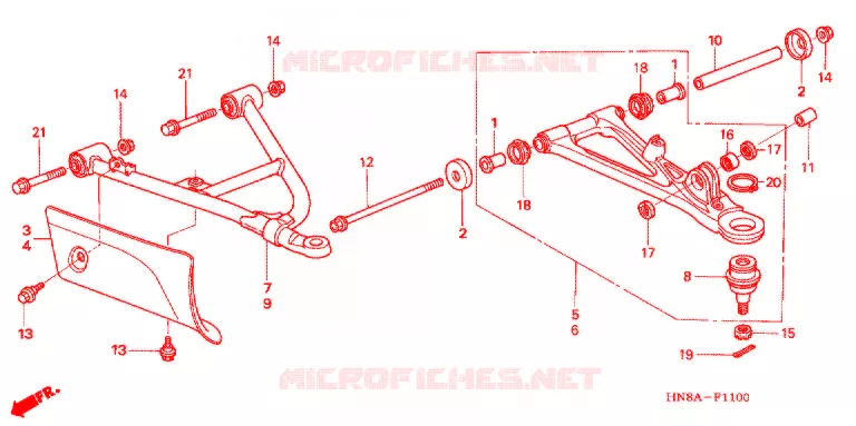 VOOR ARM Honda ATV 680 FOURTRAX 2006  TRX680FGA6