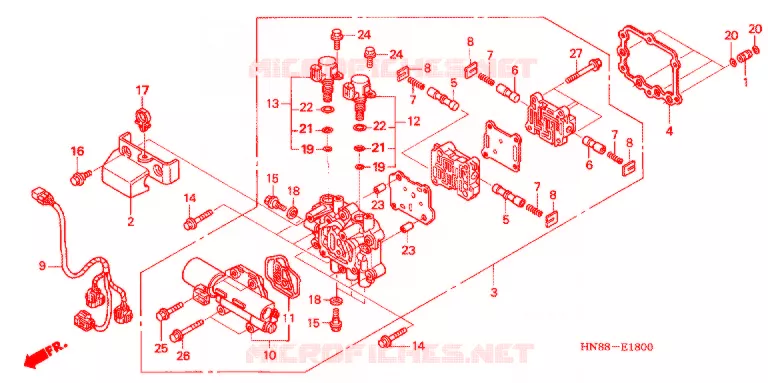HOOFDKLEP BEHUIZING Honda ATV 680 FOURTRAX 2007  TRX680FGA7