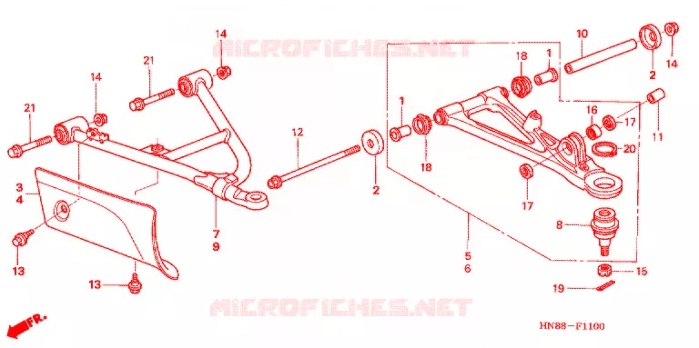 VOOR ARM Honda ATV 680 FOURTRAX 2007  TRX680FGA7