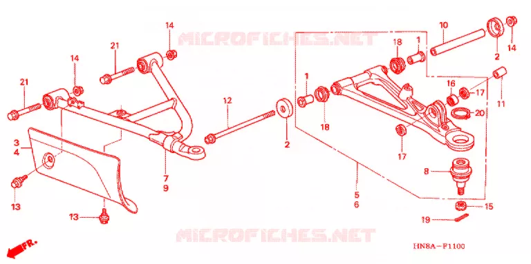 VOOR ARM Honda ATV 680 FOURTRAX 2009  TRX680FGA9