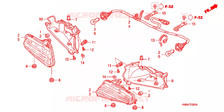 ACHTERLICHT(2) Honda ATV 680 FOURTRAX 2009  TRX680FGA9