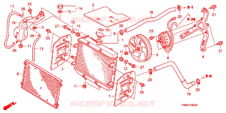 RADIATOR Honda ATV 680 FOURTRAX 2009  TRX680FGA9