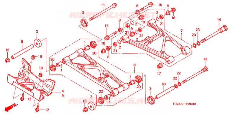 ACHTER ARM Honda ATV 680 FOURTRAX 2009  TRX680FGA9