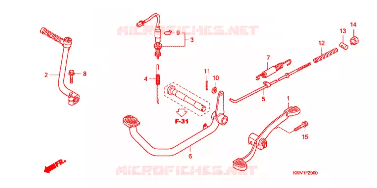 PEDAAL/KICKSTARTER ARM Honda MOTO 110 CUB 2015  C110B