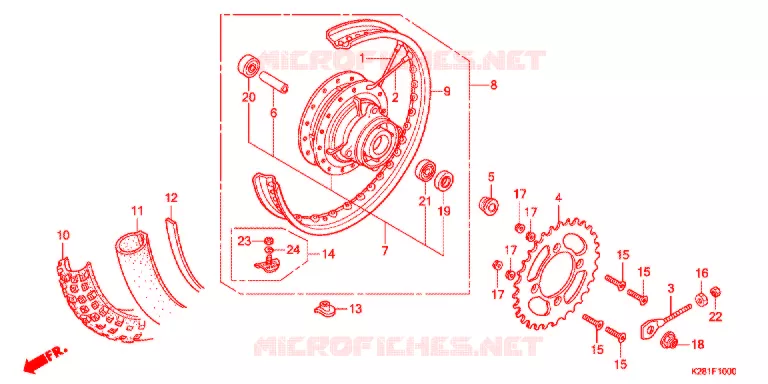 ACHTER WIEL Honda MOTO 125 CRF 2016  CRF125FBE