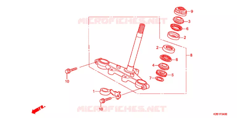 STURING STANG/BOVENSTE BRUG Honda MOTO 125 CRF 2014  CRF125FBE