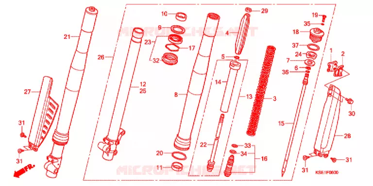 VOOR VORK Honda MOTO 150 CRF 2007  CRF150R7