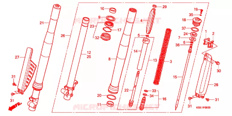 VOOR VORK Honda MOTO 150 CRF 2008  CRF150R8